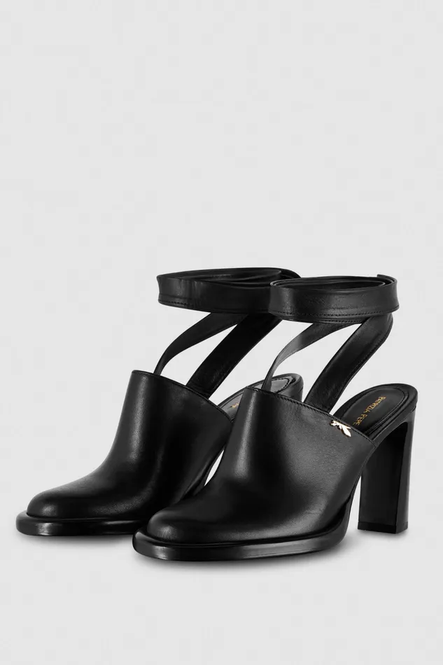 Pumps Women Patrizia Pepe Mule Sandals With Laces Nero