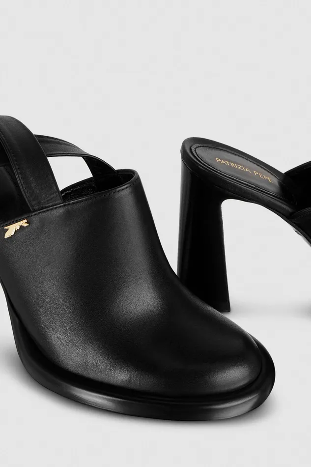 Pumps Women Patrizia Pepe Mule Sandals With Laces Nero