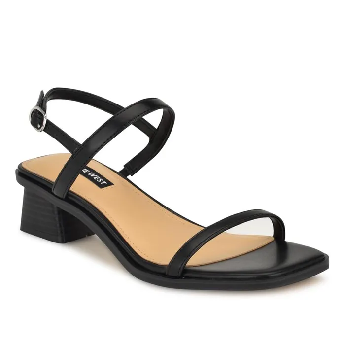 Purdy Block Heel Sandals Black Women Nine West Heels