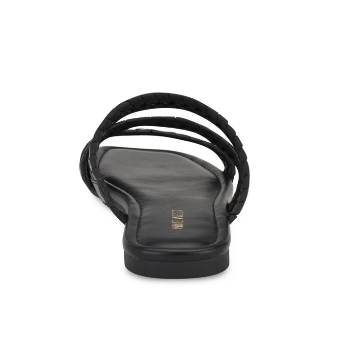 Quinlea Flat Strappy Sandals Black Women Nine West Sandals