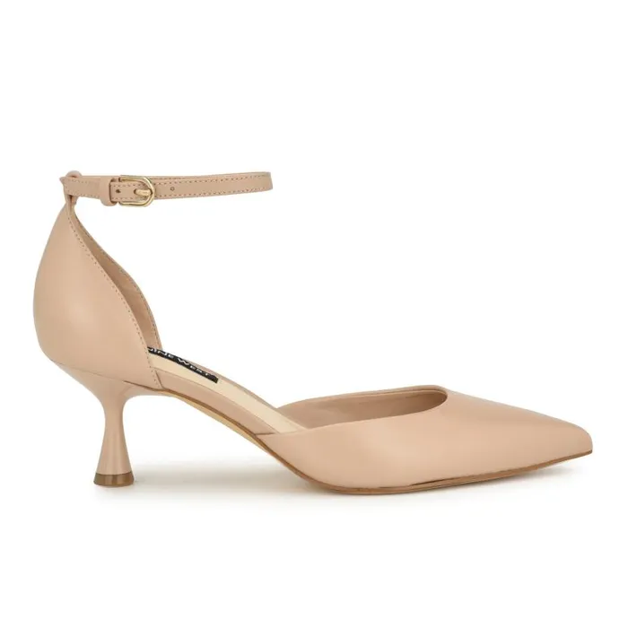 Racha Ankle Strap Pumps Barely Nude Women Nine West Heels