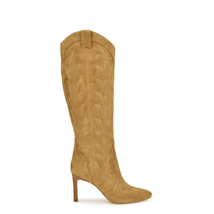 Radory Western Boots Tan Suede Women Nine West Boots and Booties