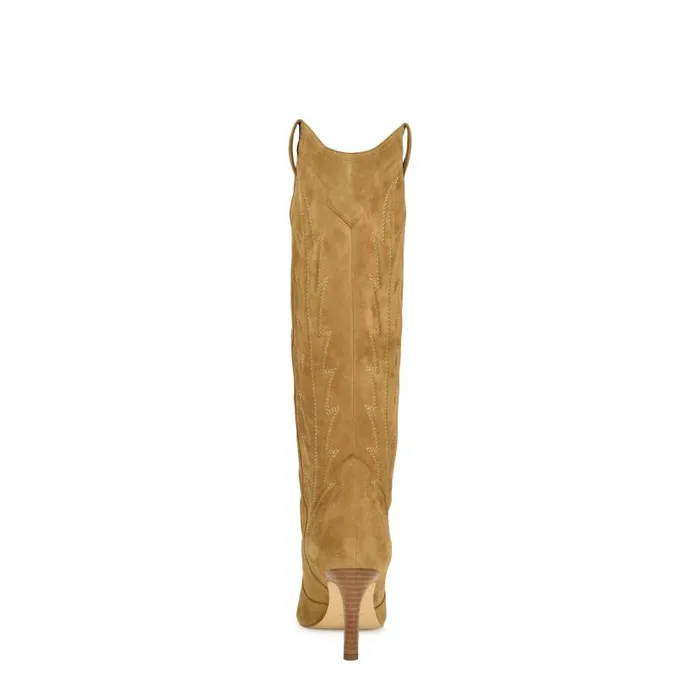 Radory Western Boots Tan Suede Women Nine West Boots and Booties