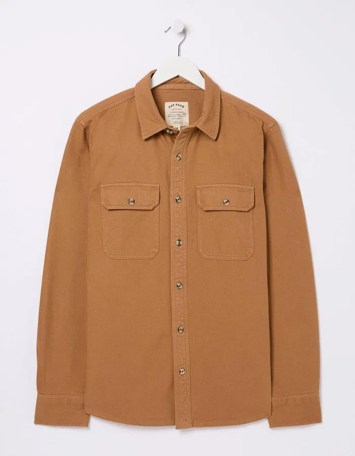 Rafety Twill Shirt Tan Men FatFace Shirts