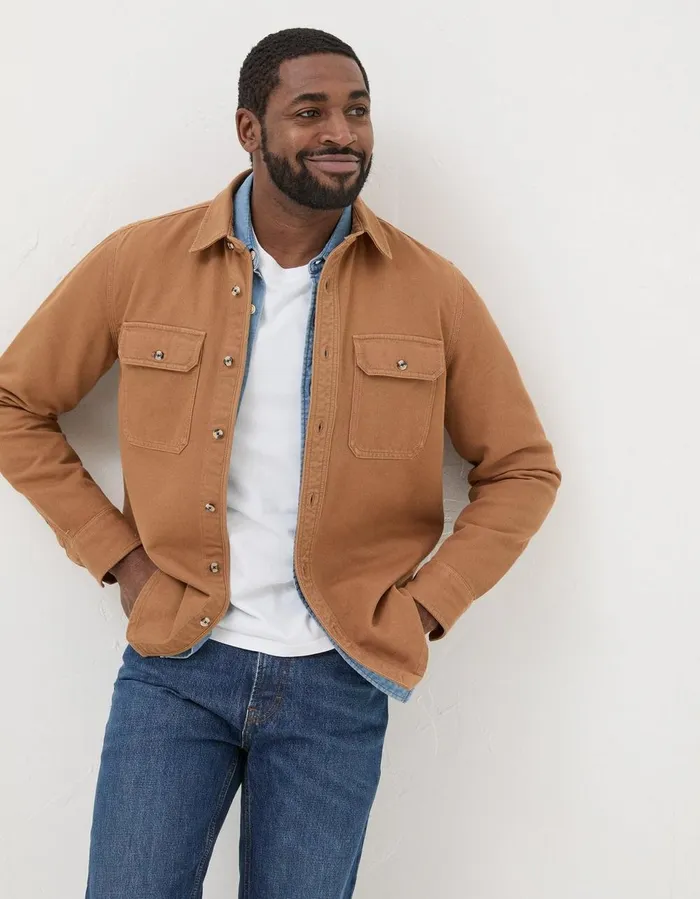Rafety Twill Shirt Tan Men FatFace Shirts