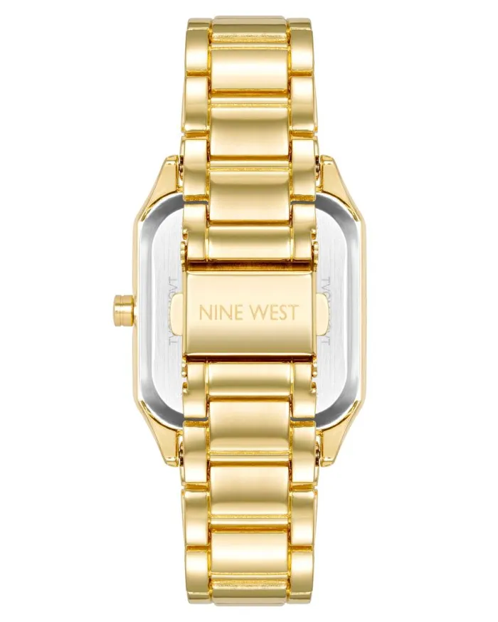 Rectangular Case Bracelet Watch Gold WomenMen Nine West Watches