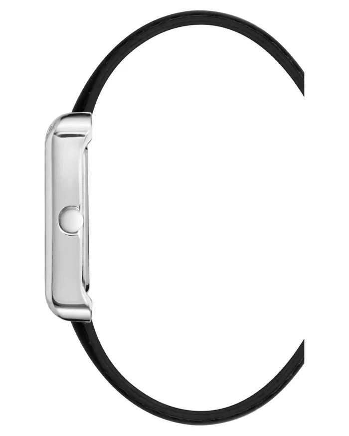 Rectangular Case Strap Watch Blacksilver WomenMen Nine West Watches