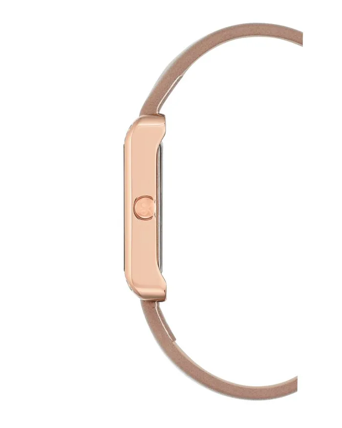 Rectangular Case Strap Watch Taupe WomenMen Nine West Watches