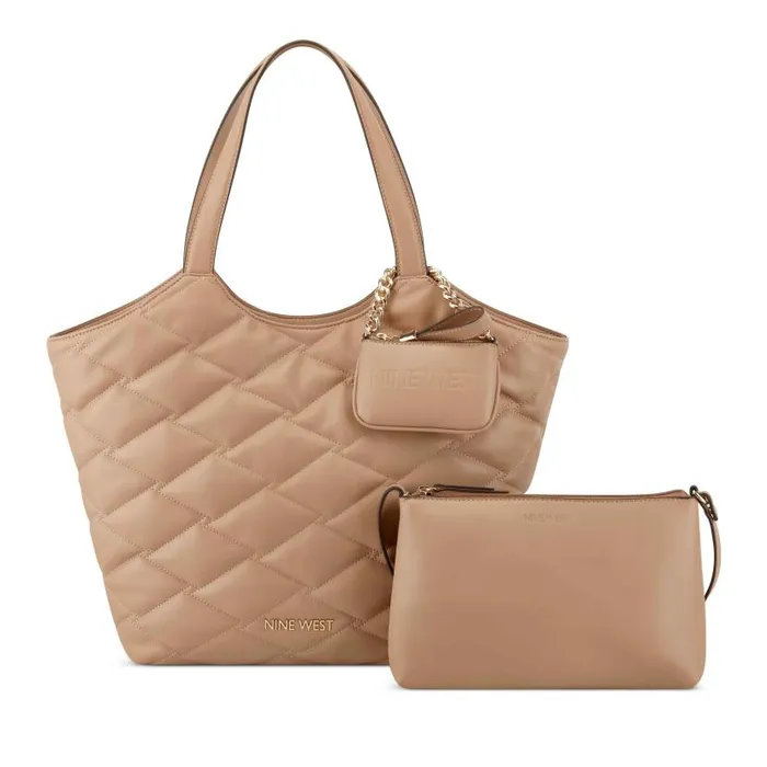 Regan 3 In 1 Tote Dark Khaki WomenMen Nine West Totes and Backpacks