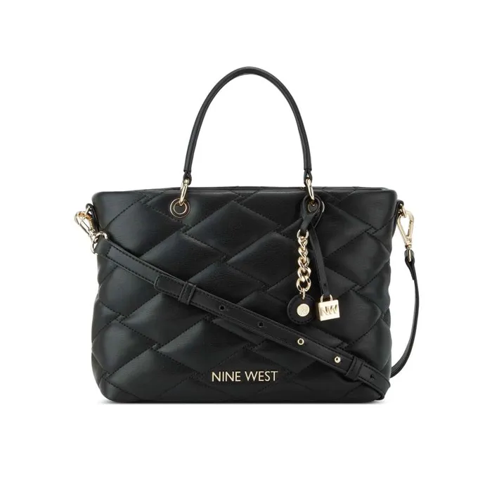Regan Elite Satchel Black WomenMen Nine West Satchels and Shoulder Bags