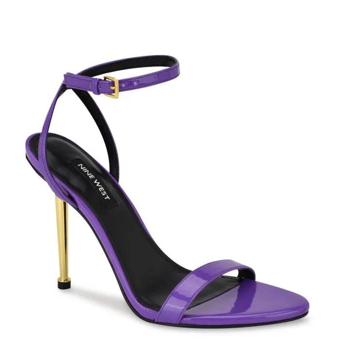 Reina Ankle Strap Sandals Bright Purple Women Nine West Sandals