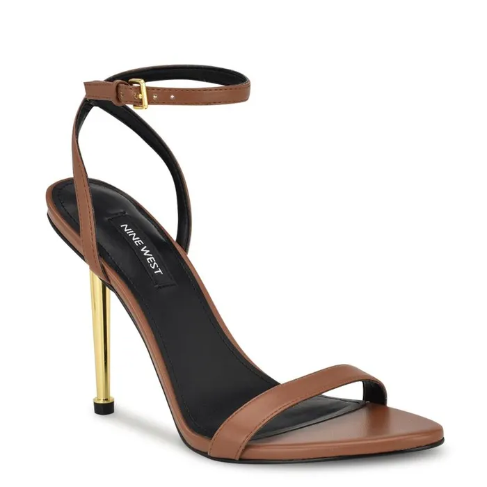 Reina Ankle Strap Sandals Light Brown Women Nine West Sandals
