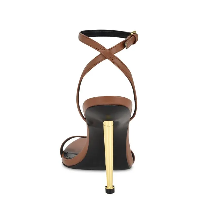 Reina Ankle Strap Sandals Light Brown Women Nine West Sandals