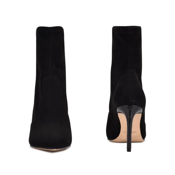 Reves Dress Booties Black Suede Women Nine West Heels
