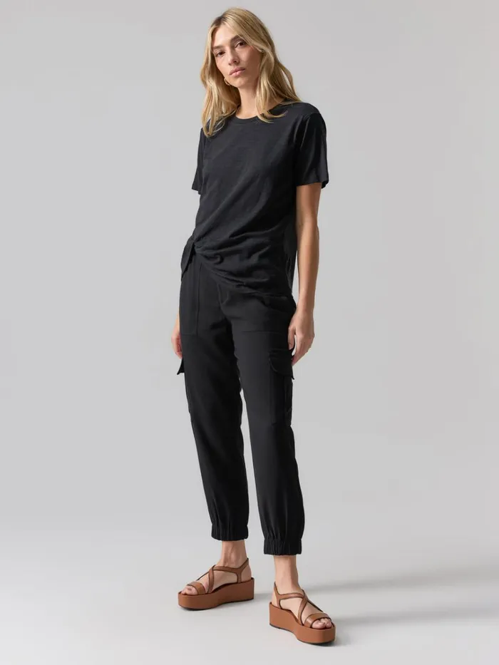 Riptide Twist Tee Black Women Sanctuary Clothing Tees and Tops