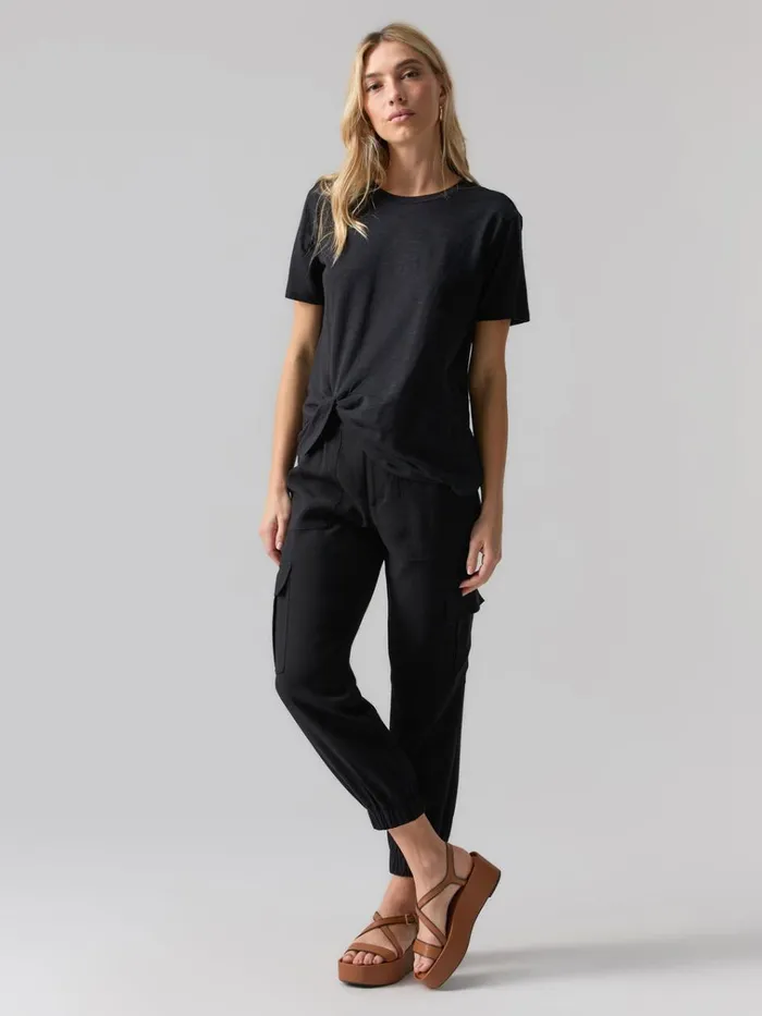 Riptide Twist Tee Black Women Sanctuary Clothing Tees and Tops