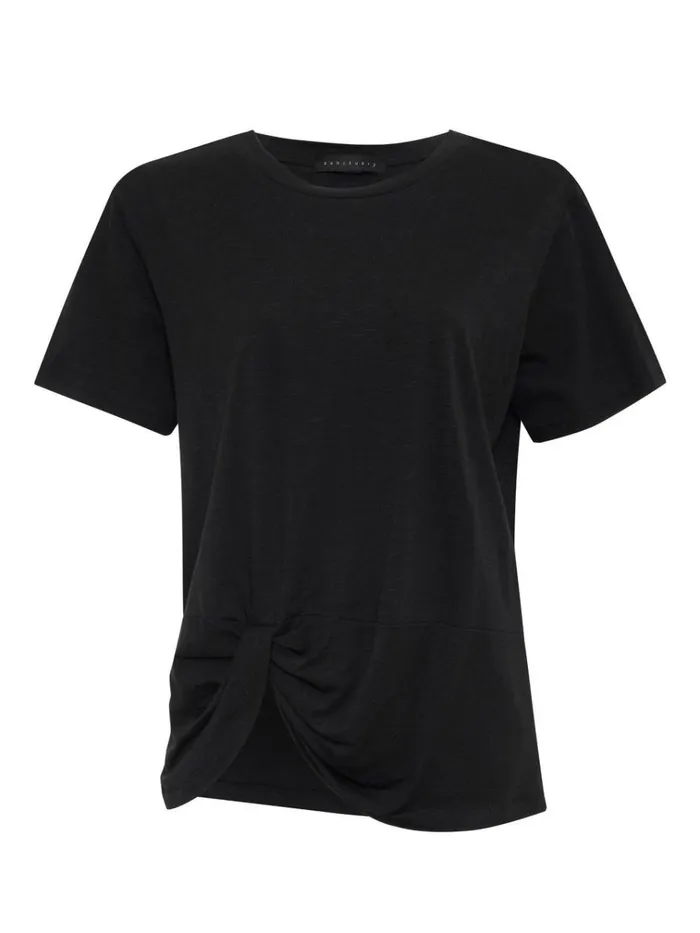 Riptide Twist Tee Black Women Sanctuary Clothing Tees and Tops