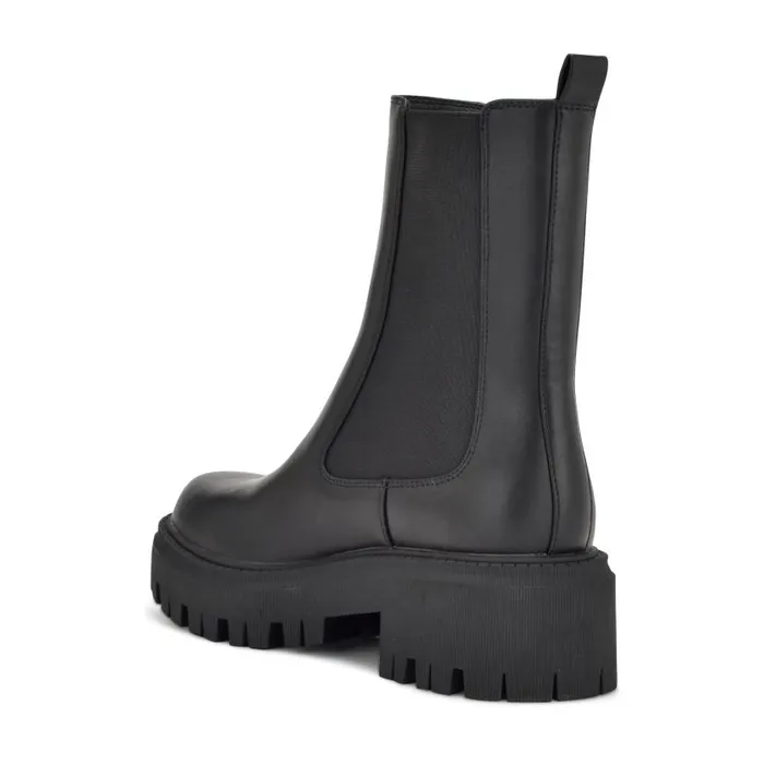 Rives Chelsea Lug Sole Booties Black Women Nine West Boots and Booties