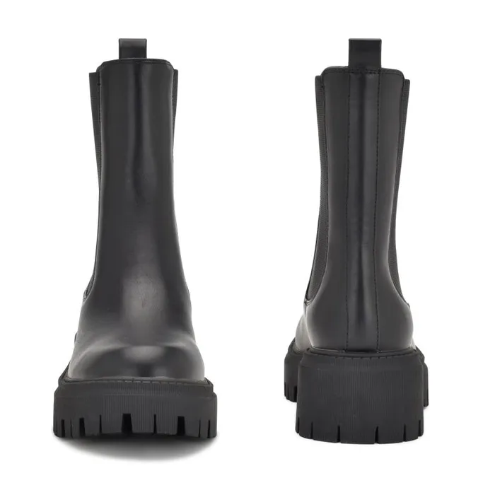 Rives Chelsea Lug Sole Booties Black Women Nine West Boots and Booties