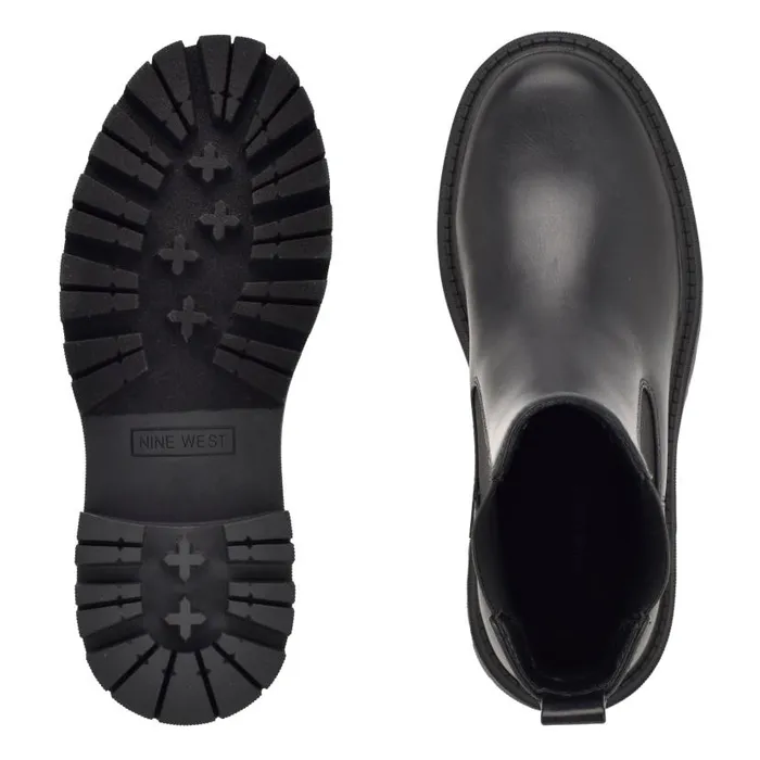 Rives Chelsea Lug Sole Booties Black Women Nine West Boots and Booties
