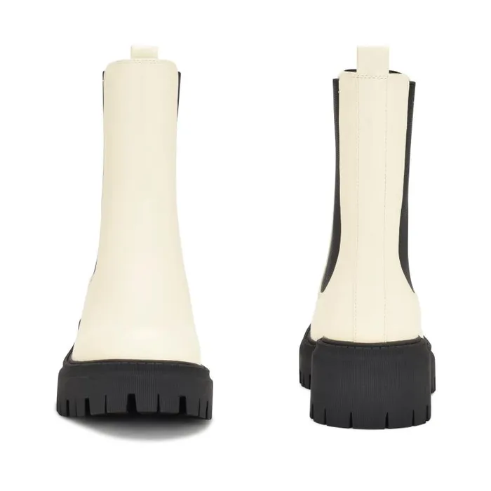Rives Chelsea Lug Sole Booties Creamblack Women Nine West Boots and Booties