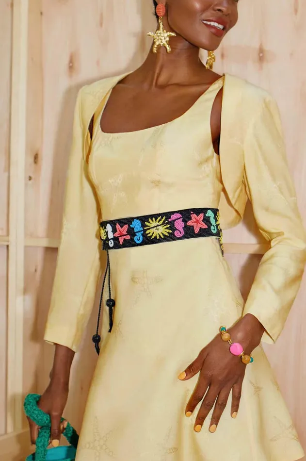 RIXO Belts Hettie Sea Life Embroidery 8211 Women