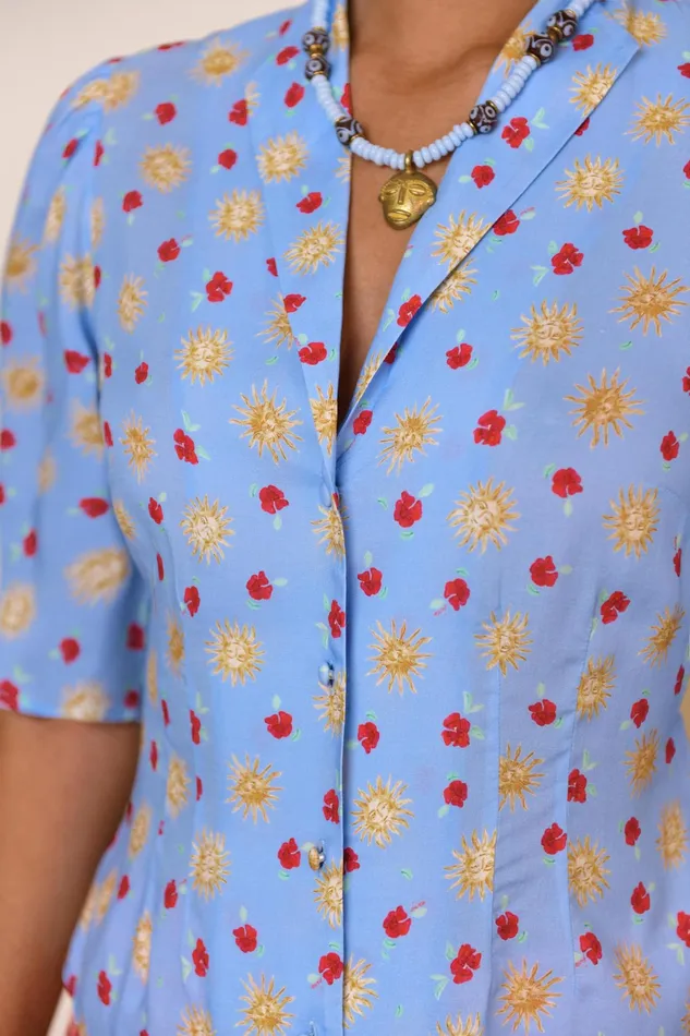 RIXO Tops Caterina Sun Petal Serenity 8211 Women