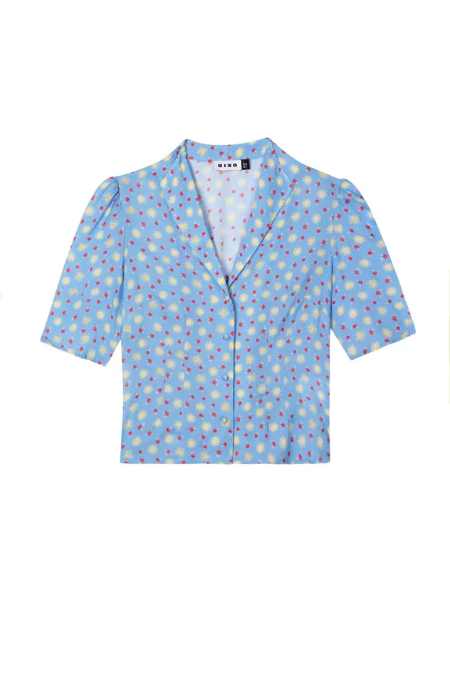 RIXO Tops Caterina Sun Petal Serenity 8211 Women