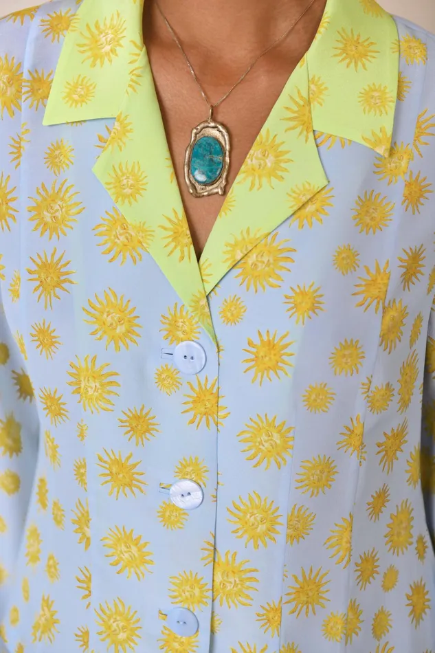 RIXO Tops Maisie Sunshine Blue Mix 8211 Women RIXO Tops Maisie Sunshine Blue Mix 8211 Women
