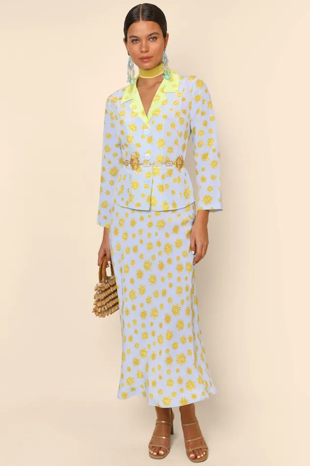 RIXO Tops Maisie Sunshine Blue Mix 8211 Women RIXO Tops Maisie Sunshine Blue Mix 8211 Women