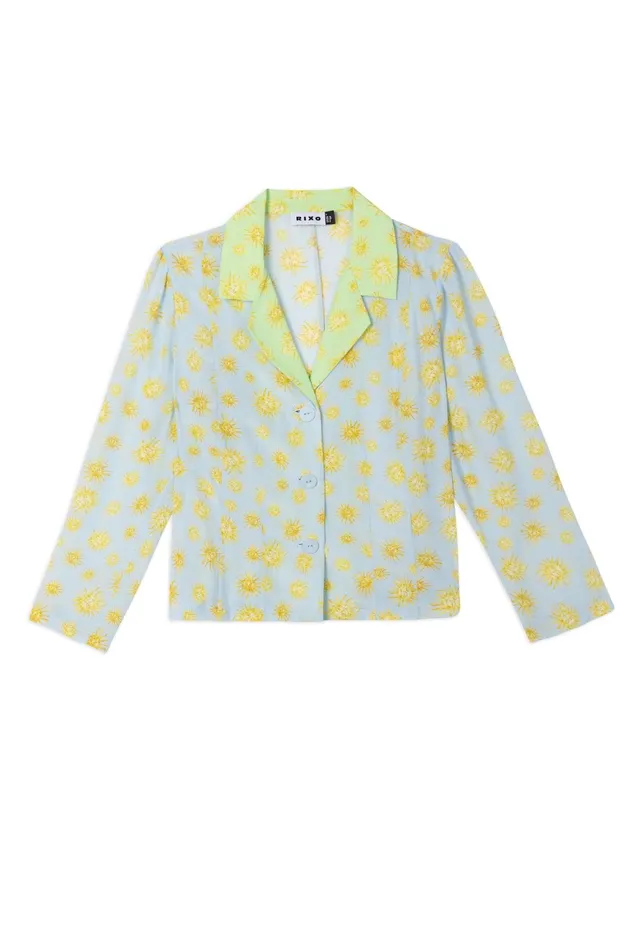 RIXO Tops Maisie Sunshine Blue Mix 8211 Women RIXO Tops Maisie Sunshine Blue Mix 8211 Women