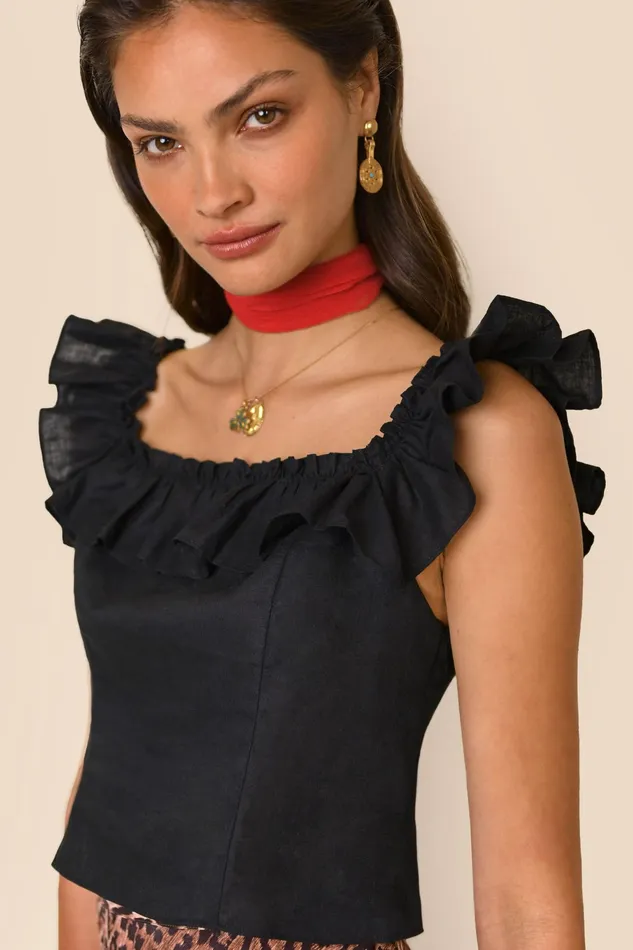 RIXO Tops Zinnia Black 8211 Women
