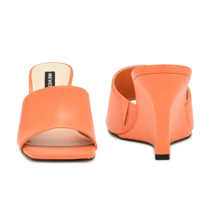 Rovah Wedge Slide Sandals Orange Women Nine West Sandals