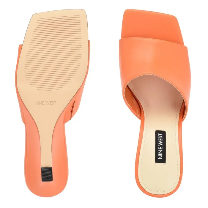 Rovah Wedge Slide Sandals Orange Women Nine West Sandals