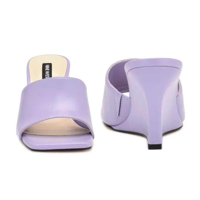 Rovah Wedge Slide Sandals Purple Women Nine West Sandals