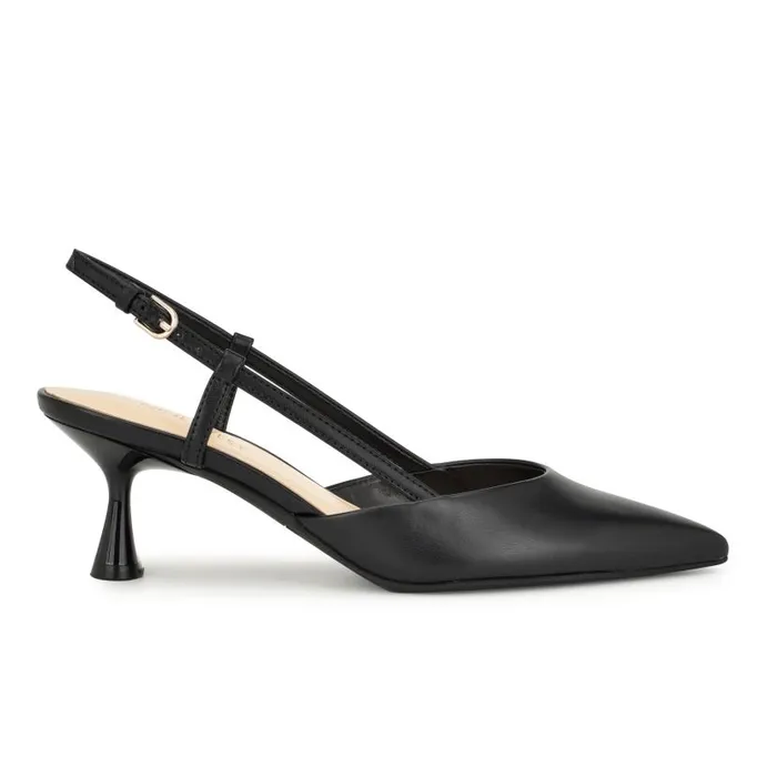 Rowen Pointy Toe Slingbacks Black Women Nine West Heels
