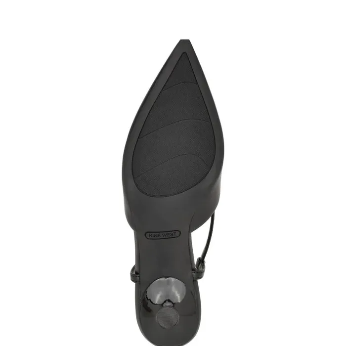Rowen Pointy Toe Slingbacks Black Women Nine West Heels