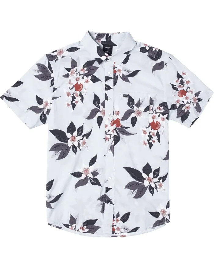 RVCA Flannels Flannels Anaheim Short Sleeve Shirt Green Tea Gnt