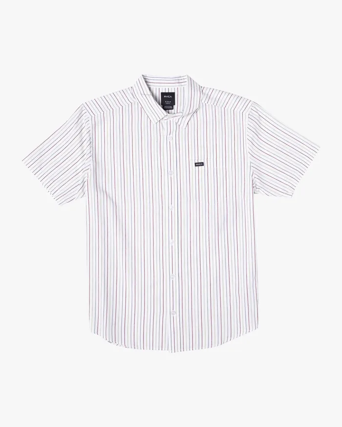 RVCA Flannels Flannels Cassidy Stripe Short Sleeve Shirt White Wht