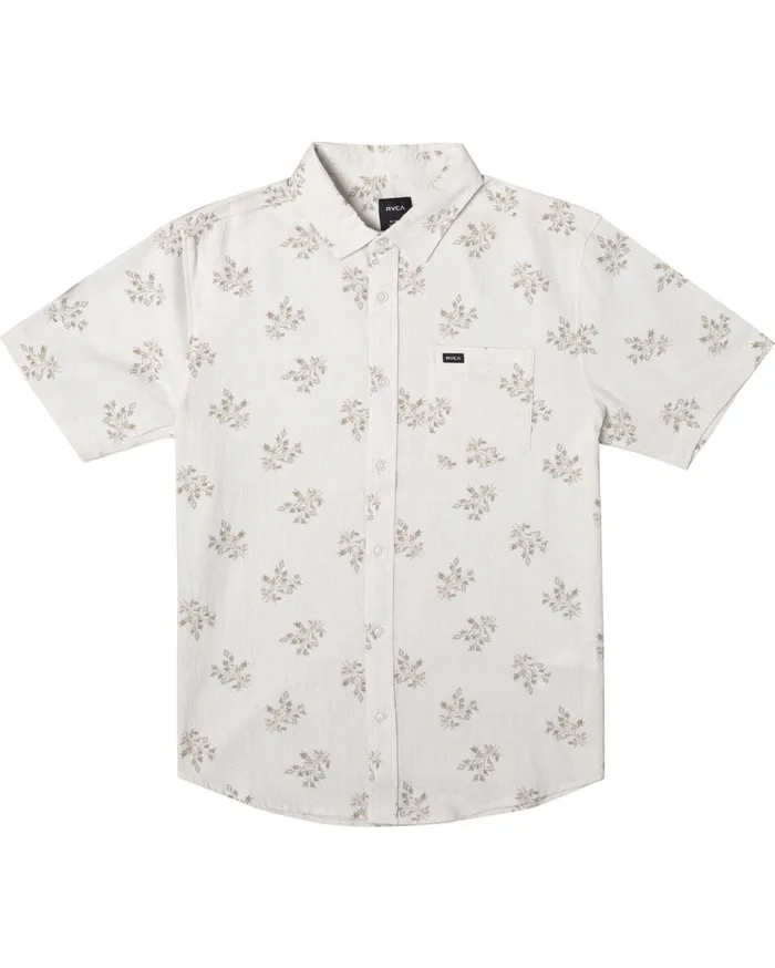RVCA Flannels Flannels Prarie Floral Short Sleeve Shirt Natural Nat