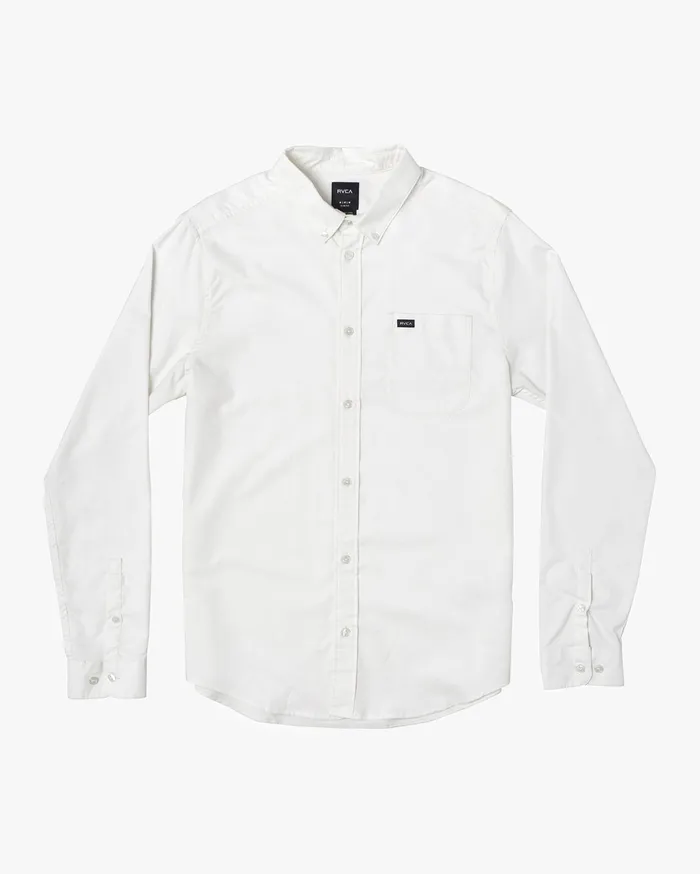 RVCA Flannels Flannels That8217Ll Do Stretch Long Sleeve Shirt White Wht