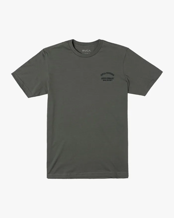 RVCA Mens Artist Tees Auto Repair Short Sleeve Tee Cactus Cac