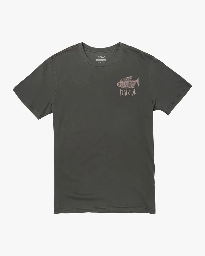 RVCA Mens Artist Tees Ben Horton Dead See Short Sleeve Tee Pirate Black Ptk