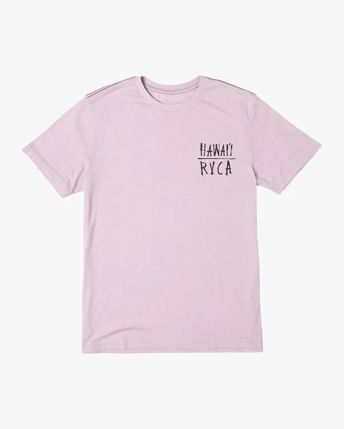 RVCA Mens Artist Tees Ben Horton Hawaii Koi Short Sleeve Tee Pale Mauve Pal