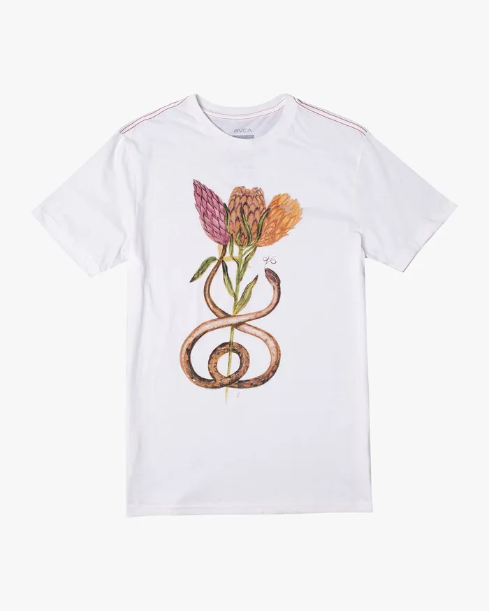 RVCA Mens Artist Tees Velia De Iuliis Anp Short Sleeve Tee Antique White Anw