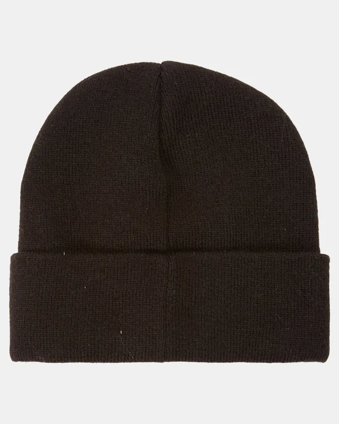 RVCA Mens Hats Anp Cuff Knit Beanie Black Blk For Sale