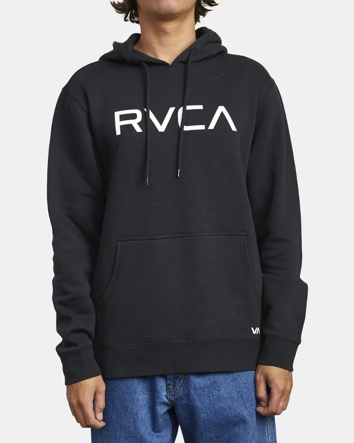 RVCA Mens Hoodies Big Rvca Hoodie Black Blk Cheap On Sale