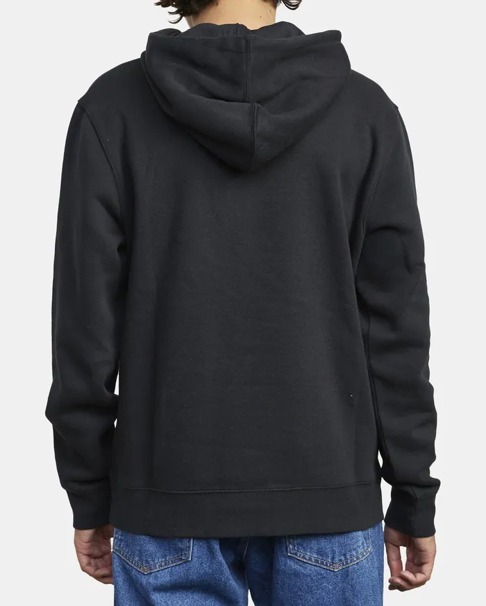 RVCA Mens Hoodies Big Rvca Hoodie Black Blk Cheap On Sale