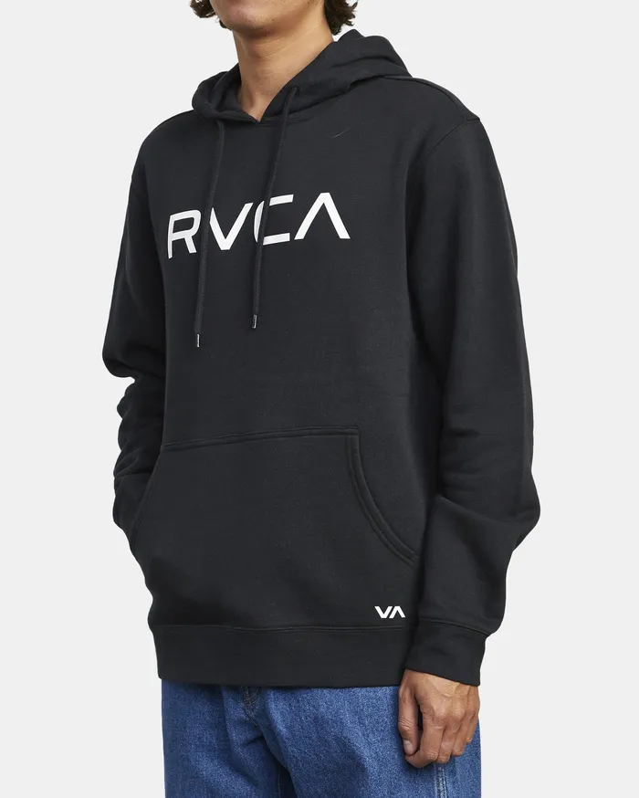 RVCA Mens Hoodies Big Rvca Hoodie Black Blk Cheap On Sale