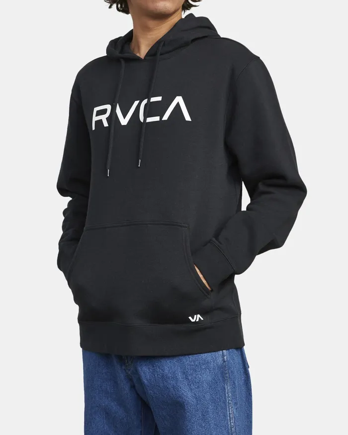 RVCA Mens Hoodies Big Rvca Hoodie Black Blk Cheap On Sale